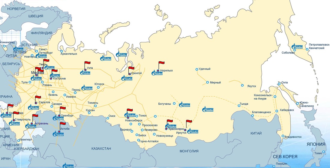 География работ ООО «Газпром георесурс»